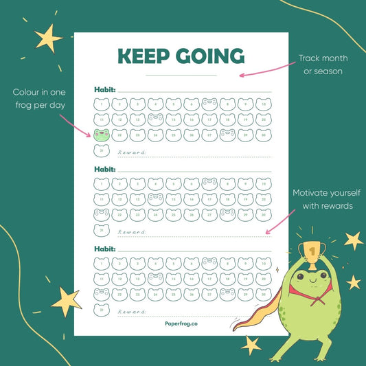 FREE DOWNLOAD: Habit Tracker Printable - Paperfrog