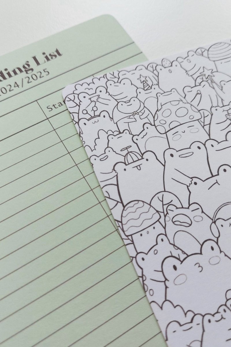 Jumbo Colouring Bookmark - 80 frogs - Paperfrog - bookmarks