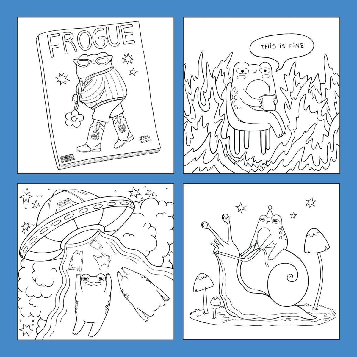 The Frogiverse - Colouring Book For Fun Adults - Paperfrog - Colouring Book