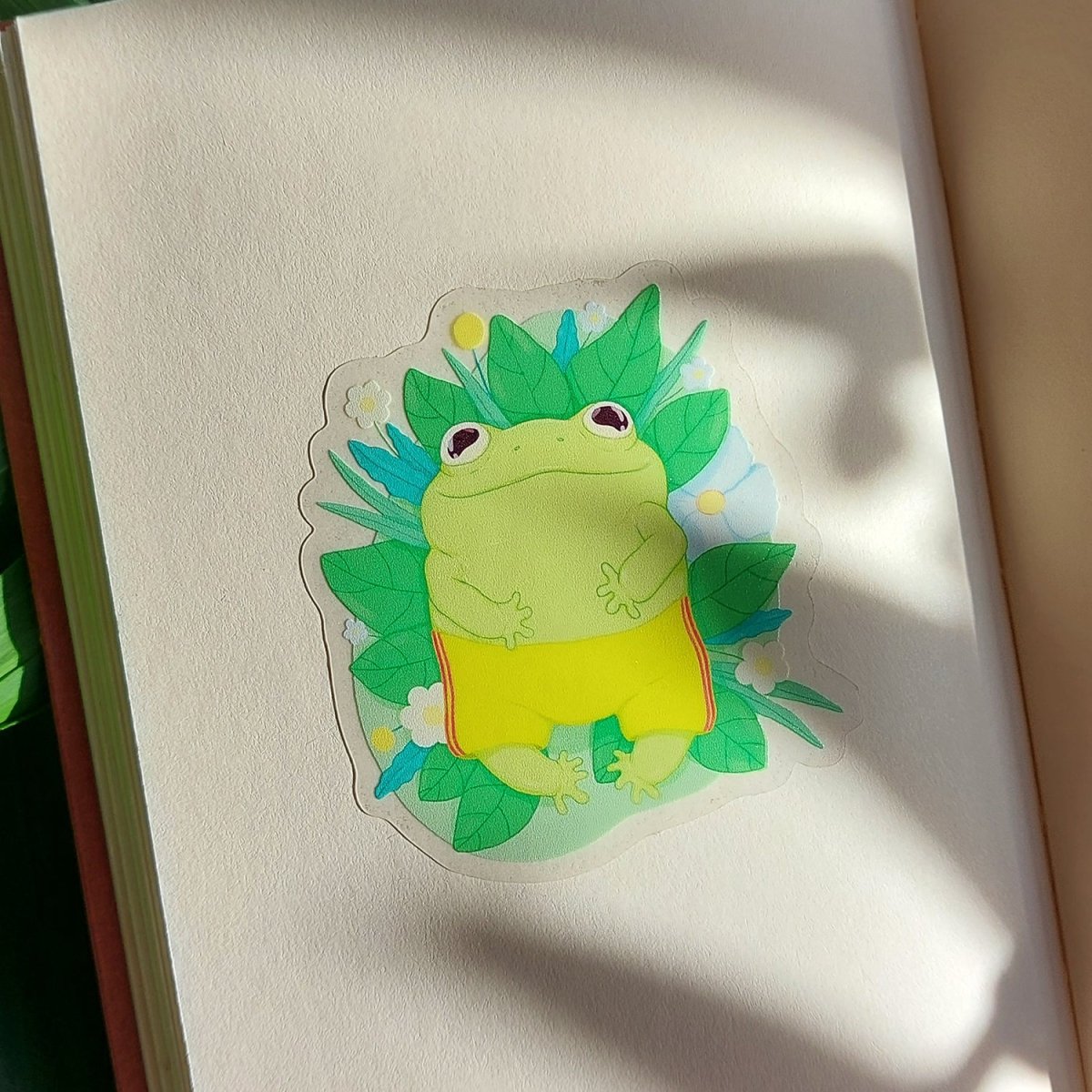 "Alex the Frog" clear matte sticker - Paperfrog - Stickers