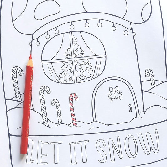 FREE DOWNLOAD: Christmas colouring sheet - Let It Snow - Paperfrog