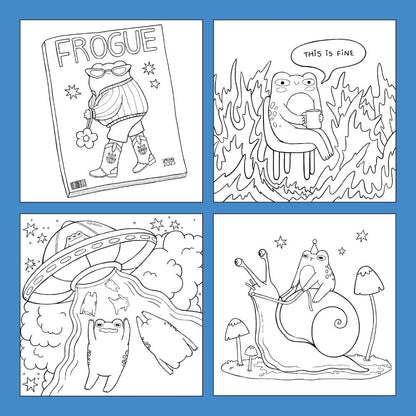 The Frogiverse – Printable Digital Colouring Book (PDF Download)