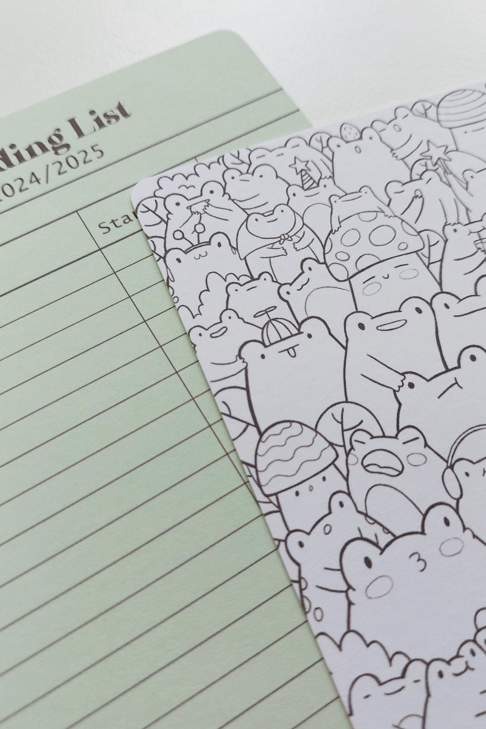 library card bookmark coloring bookmark cute frogs