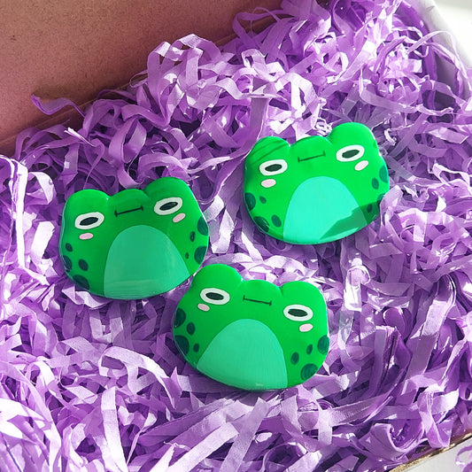 Polymer clay magnet, cute froggo fridge magnet, new stationery shop, unique art, gift shop, frogs, quality stationery