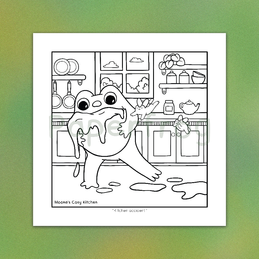 Moona's Cosy Kitchen: Whimsical treats & Mischievous Frobbits Colouring Book