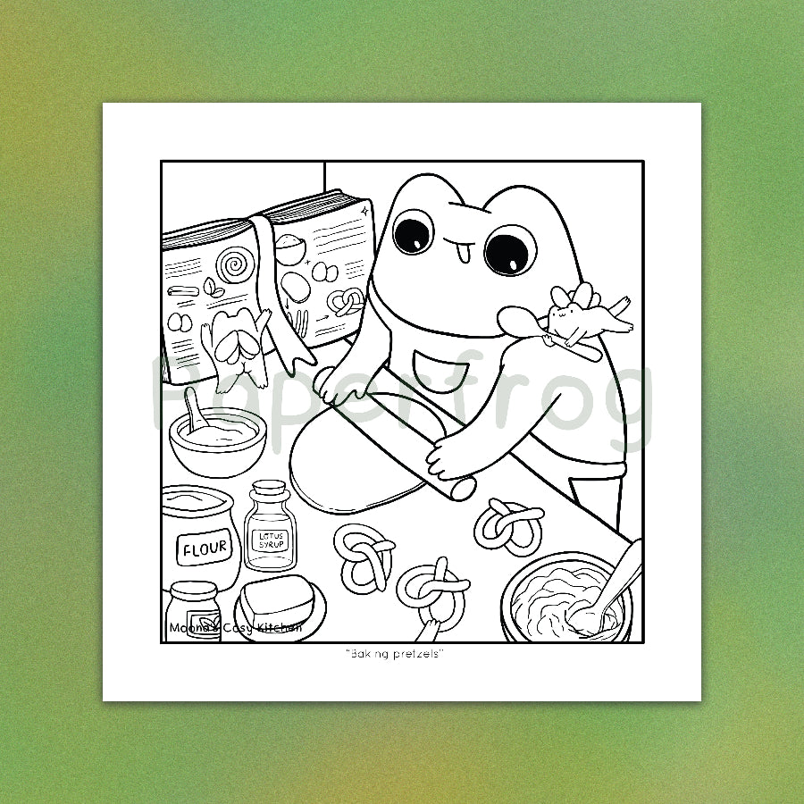 Moona's Cosy Kitchen: Whimsical treats & Mischievous Frobbits Colouring Book