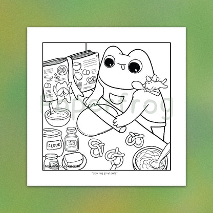 Moona's Cosy Kitchen: Whimsical treats & Mischievous Frobbits Colouring Book