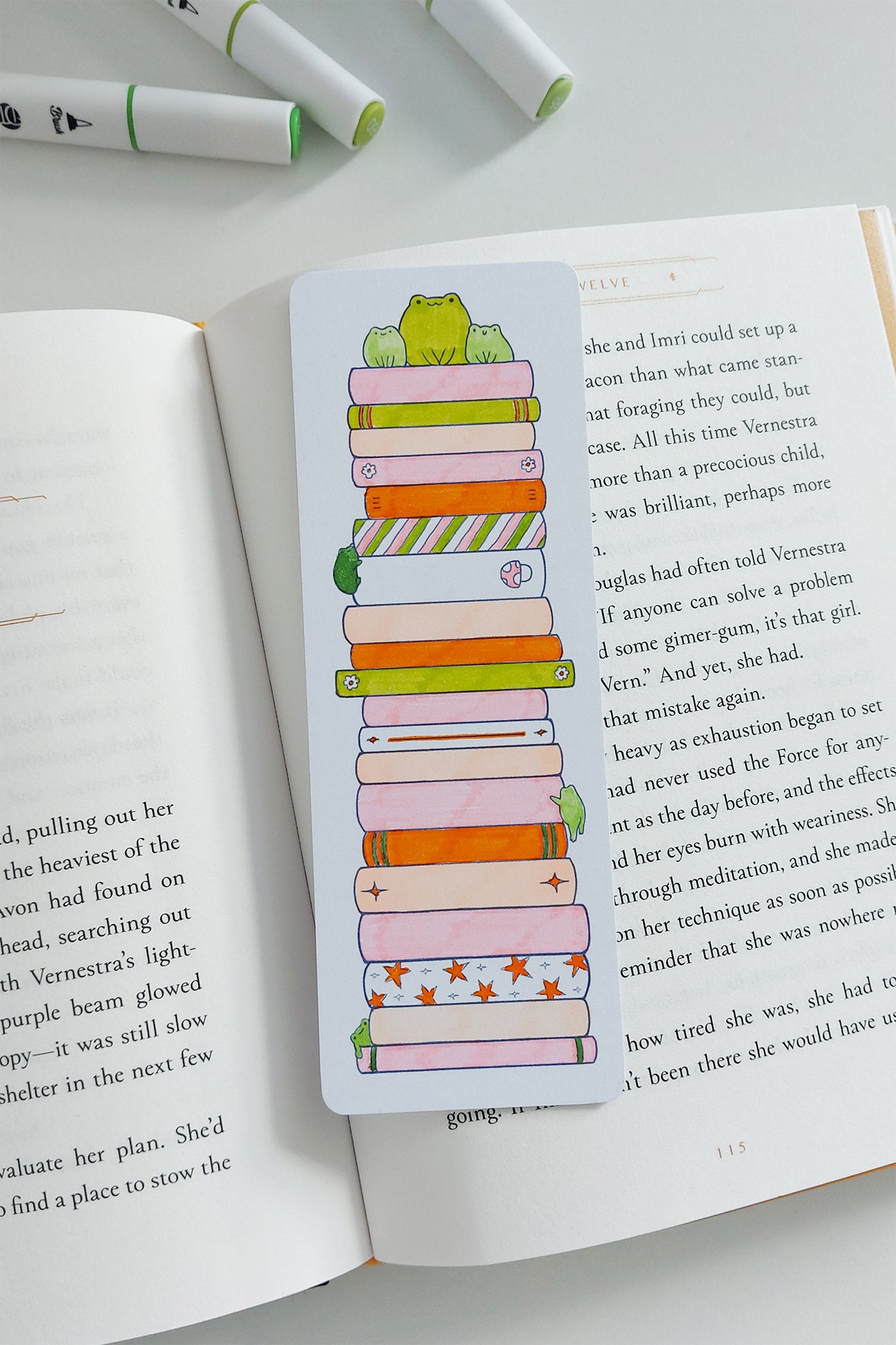 Library Card Style Reading Tracker Bookmark - 20 books