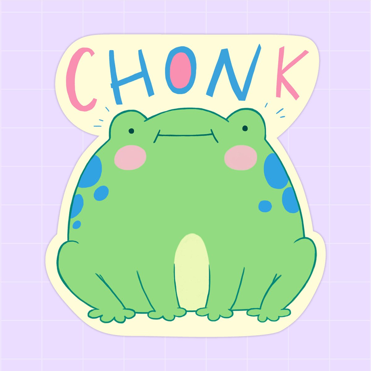 "Chonk Frog" glossy sticker - Paperfrog - Stickers