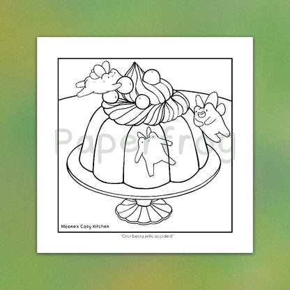 Moona's Cosy Kitchen: Whimsical treats & Mischievous Frobbits Colouring Book