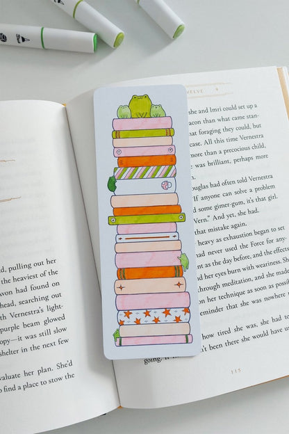 Library Card Style Reading Tracker Bookmark - 20 books - Paperfrog - Bookmark