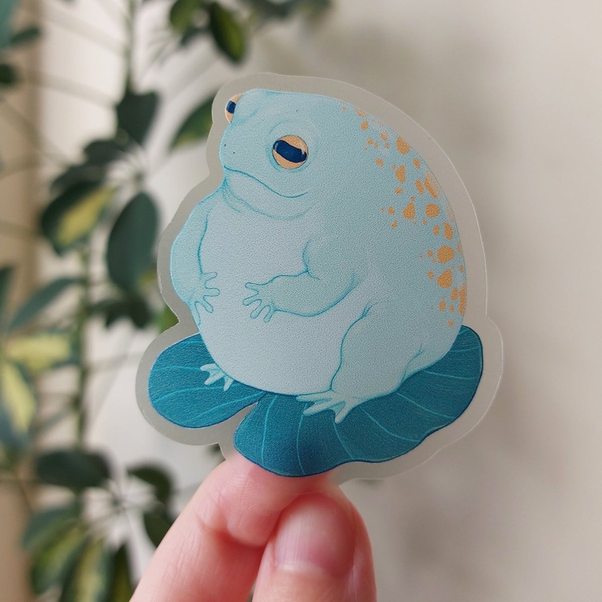 "Mr Chonk Frog" clear matte sticker - Paperfrog - Stickers