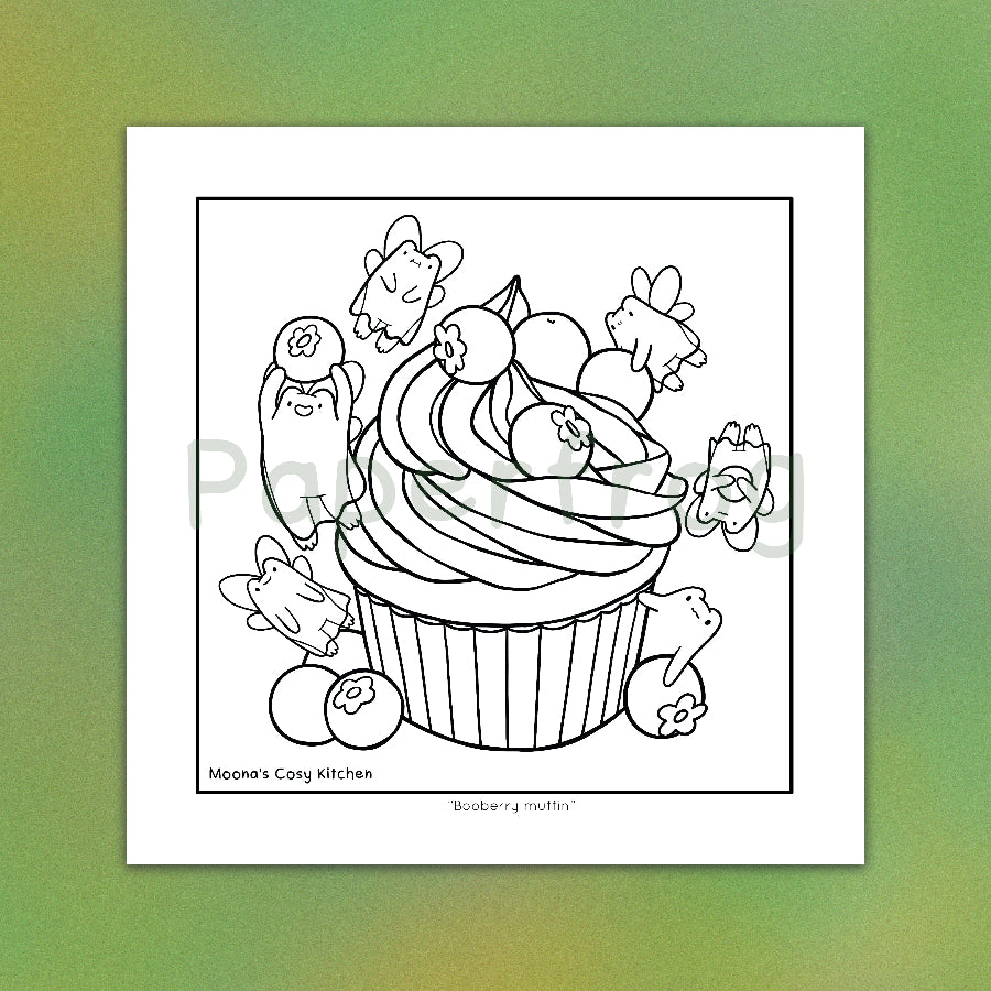 Moona's Cosy Kitchen: Whimsical treats & Mischievous Frobbits Colouring Book