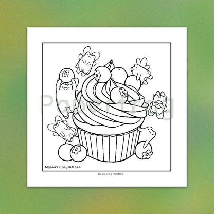Moona's Cosy Kitchen: Whimsical treats & Mischievous Frobbits Colouring Book