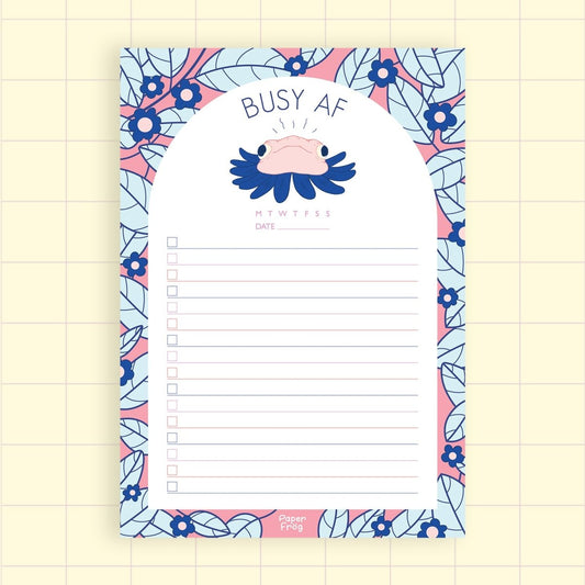 to do list, work to do list, desk pad, best notepads, productivity notepads, frog art, daily tasks, stationery shop, cute stationery