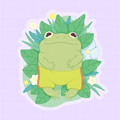 "Alex the Frog" clear matte sticker - Paperfrog - Stickers