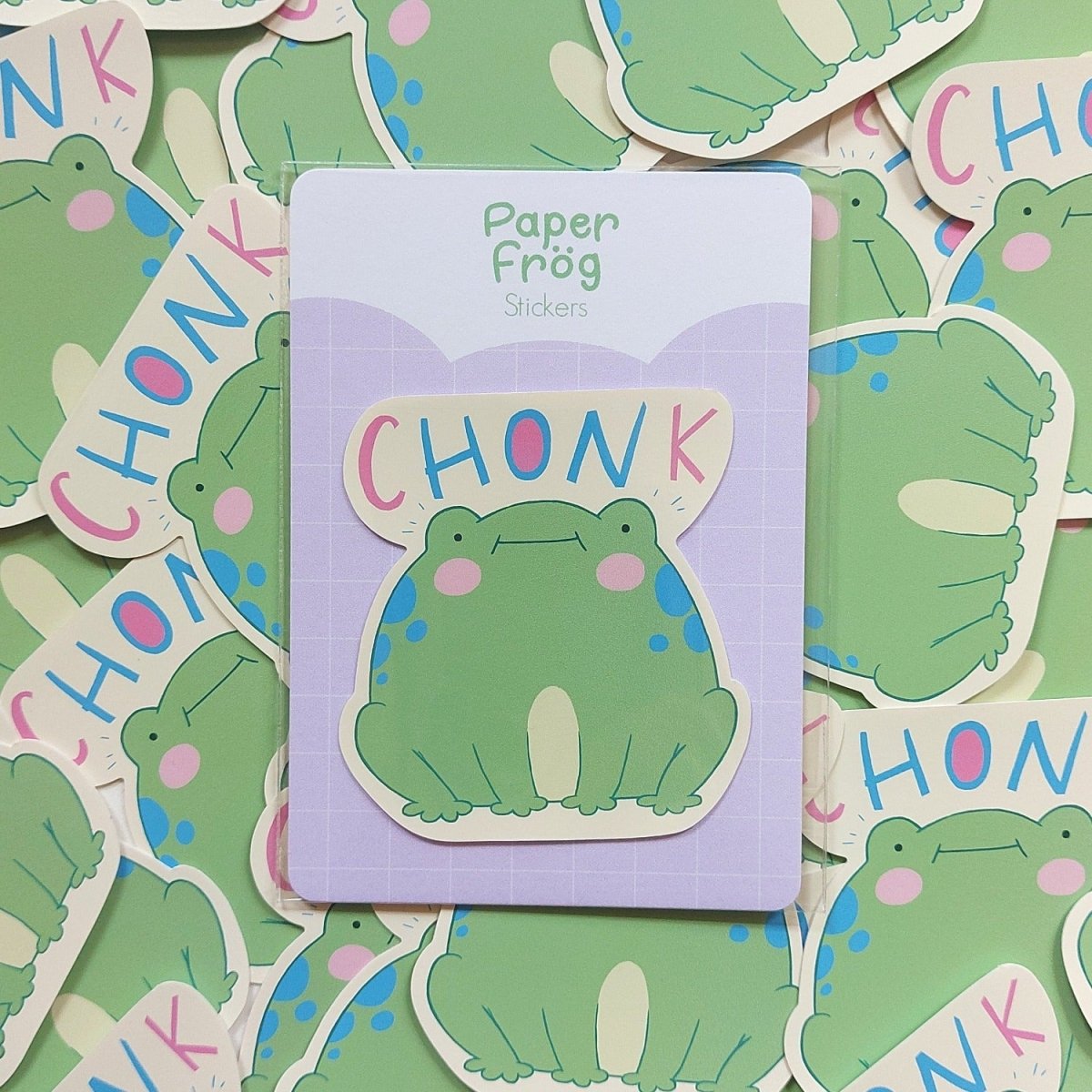 "Chonk Frog" glossy sticker - Paperfrog - Stickers