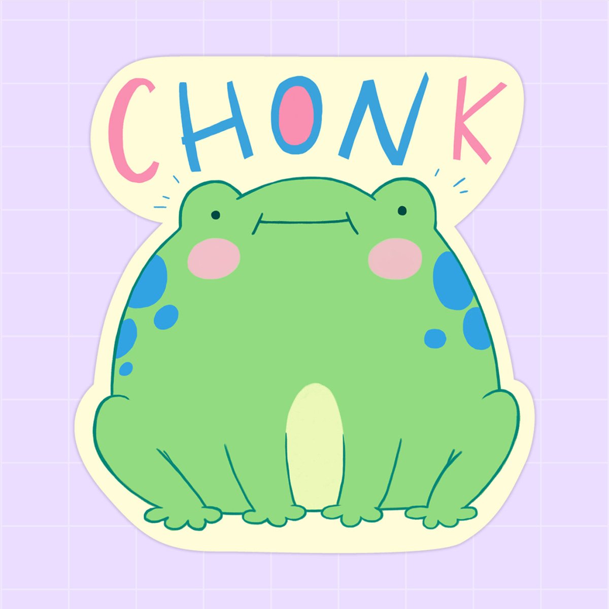 Man i love frogs, chonky frog, frog art, stickers for planner, cute stationery shop, company stationery