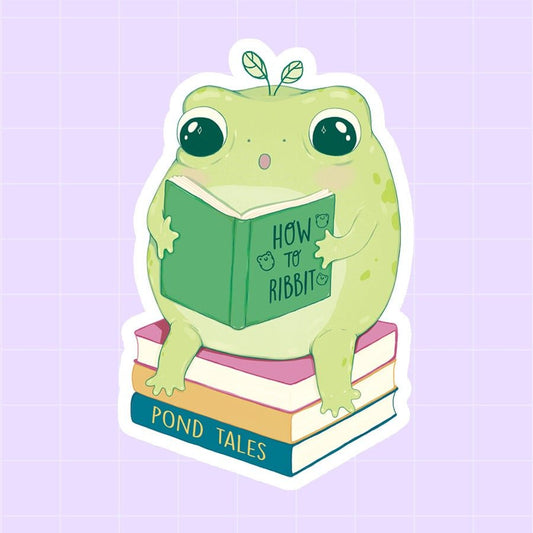 "How to Ribbit" matte sticker - Paperfrog - Stickers