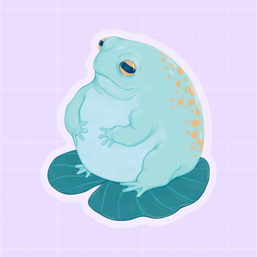 "Mr Chonk Frog" clear matte sticker - Paperfrog - Stickers
