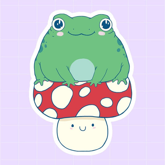 "Mushroom Frog" matte sticker - Paperfrog - Stickers