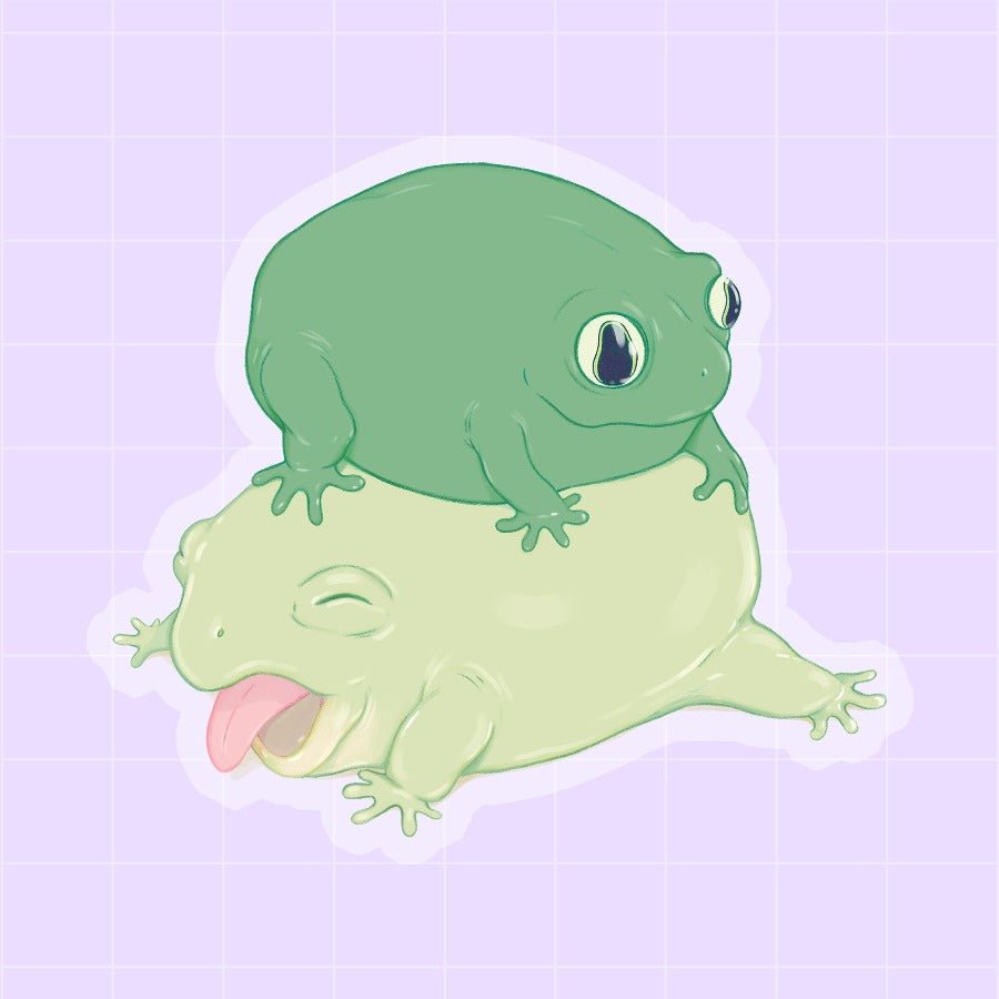 "Plop Frog" clear matte sticker - Paperfrog - Stickers