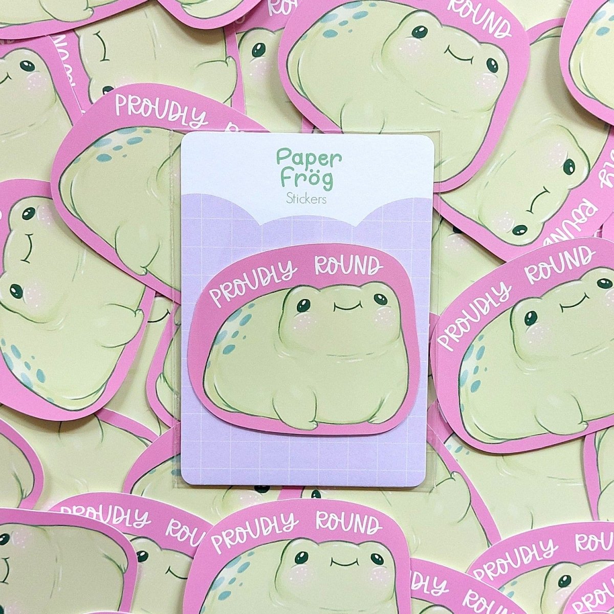 "Round Froggy" glossy sticker - Paperfrog - Stickers
