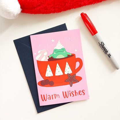 Warm Wishes from Froggy A6 Greeting Card - Paperfrog - Greeting Card